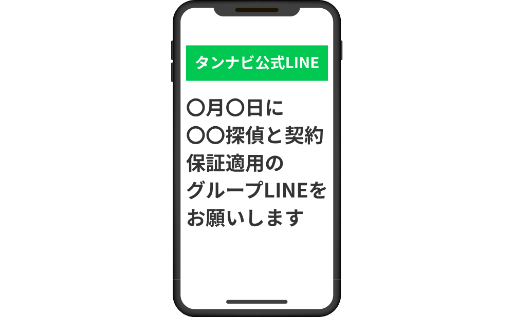 探偵保証の通知